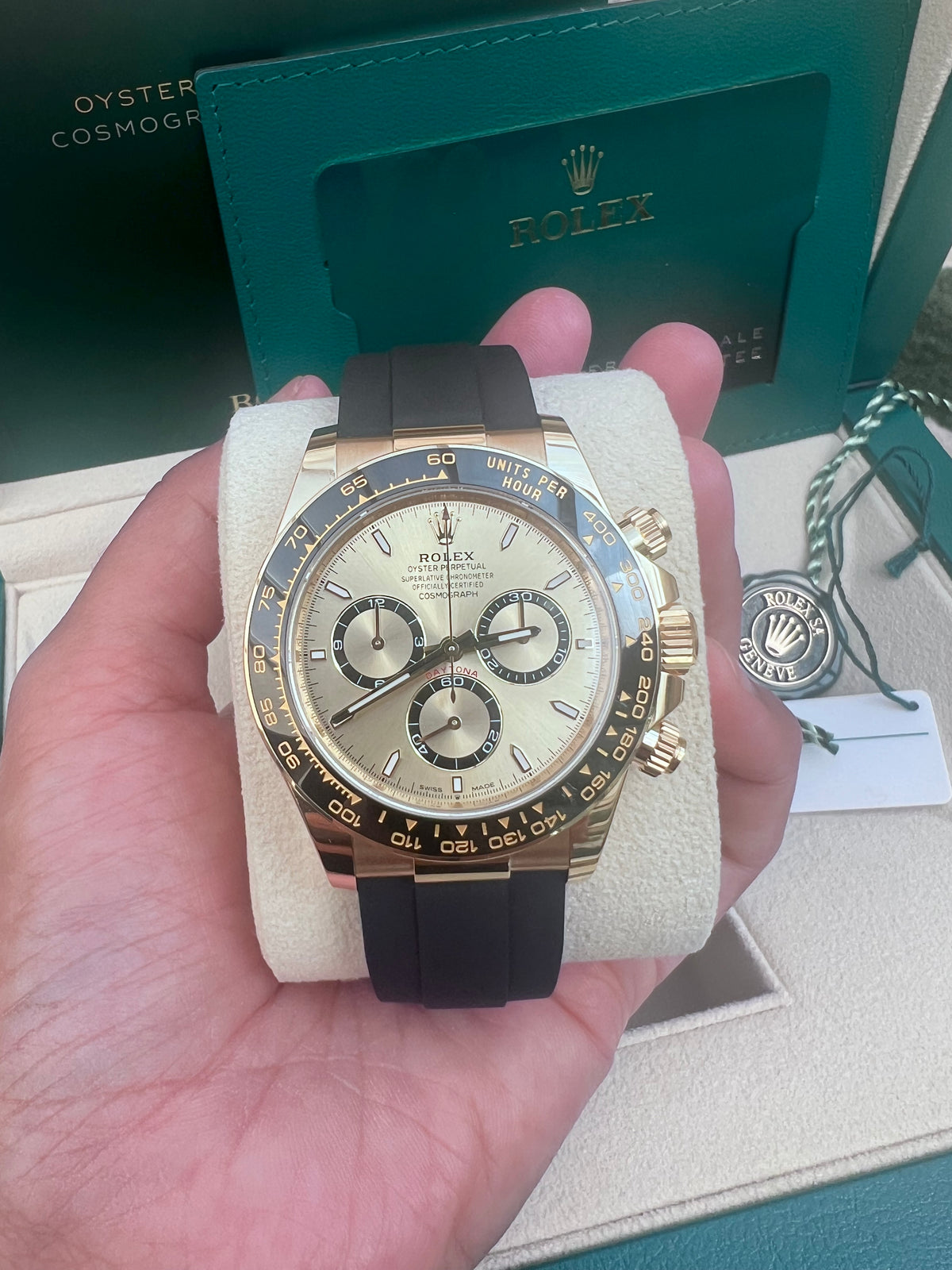 Rolex Cosmograph Daytona Oysterflex Yellow Gold, 126518LN, 2026, New, Full Set