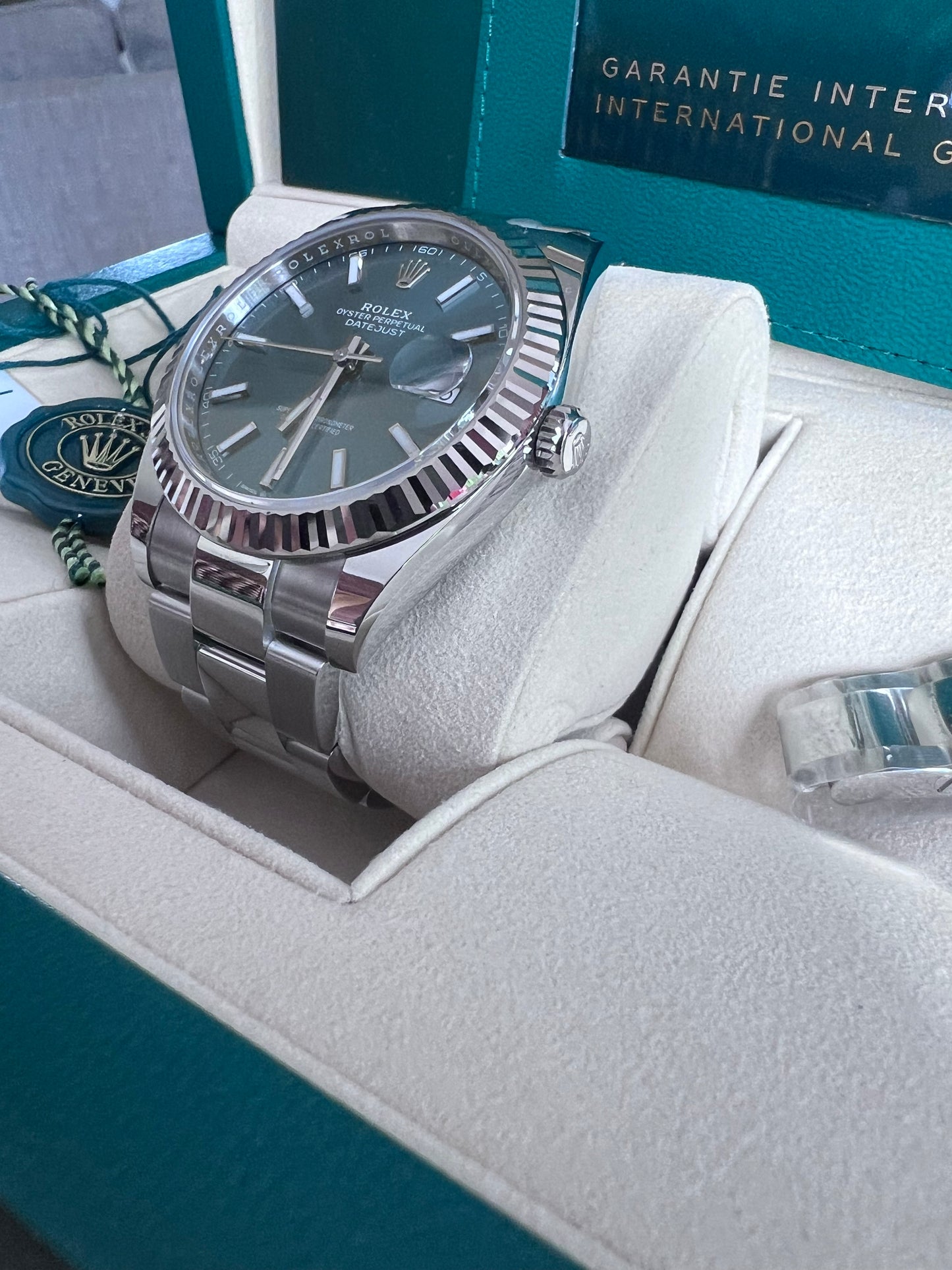 Rolex Datejust 41mm Mint Green Dial, 2024, New, Full Set