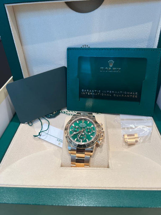 Rolex Daytona John Mayer Yellow Gold Green Dial 116508 2021