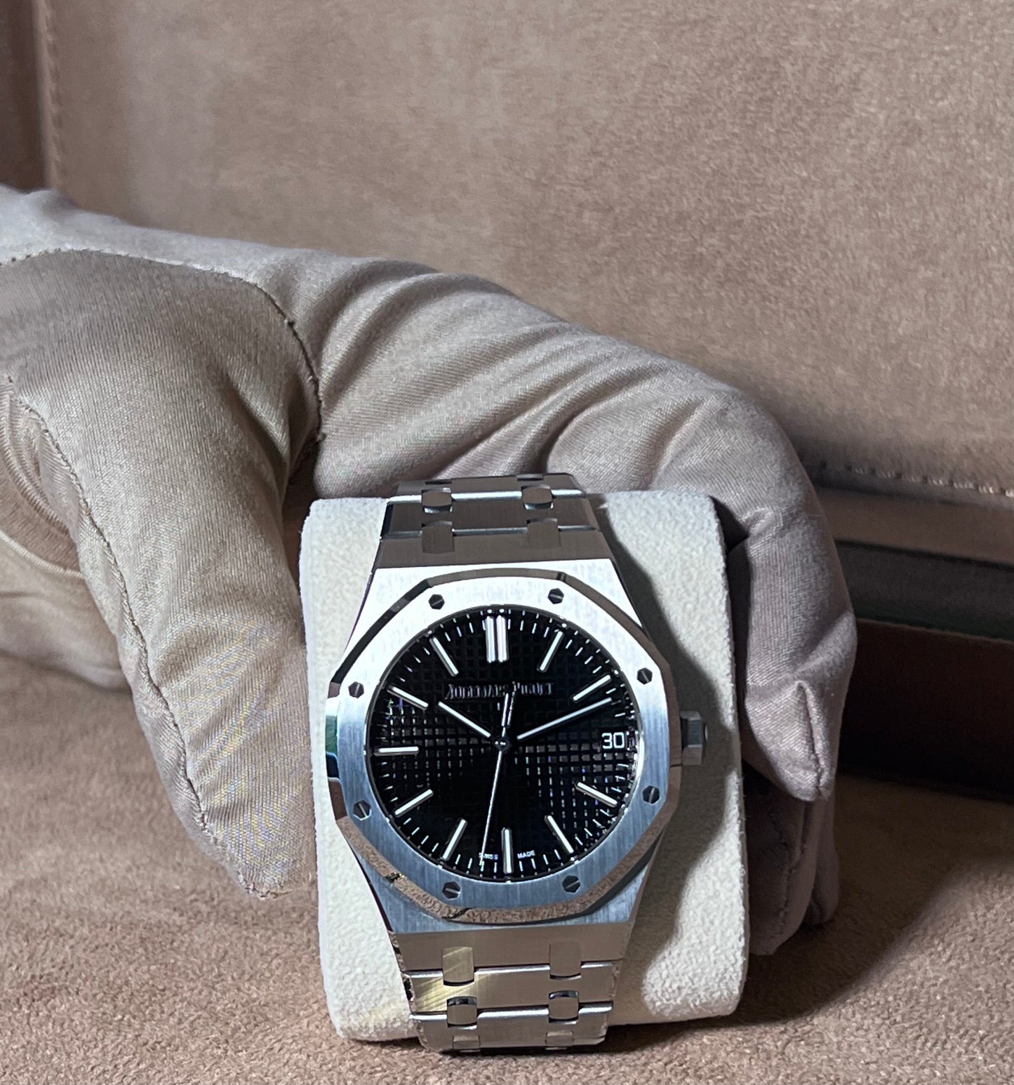 Audemars Piguet Royal Oak Self Winding 50th Anniversary Black Dial 2022 Full Set 15510ST.OO.1320ST.07