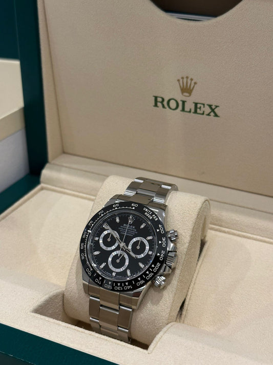 Rolex Daytona Black Dial Ceramic Bezel 2023 New Full Set 116500LN