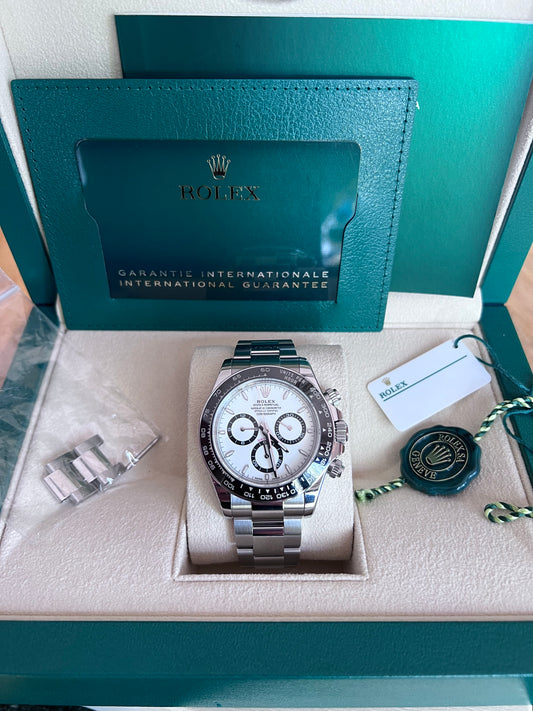 Rolex Cosmograph Daytona Panda, White Dial, 2023, New Ref 126500LN