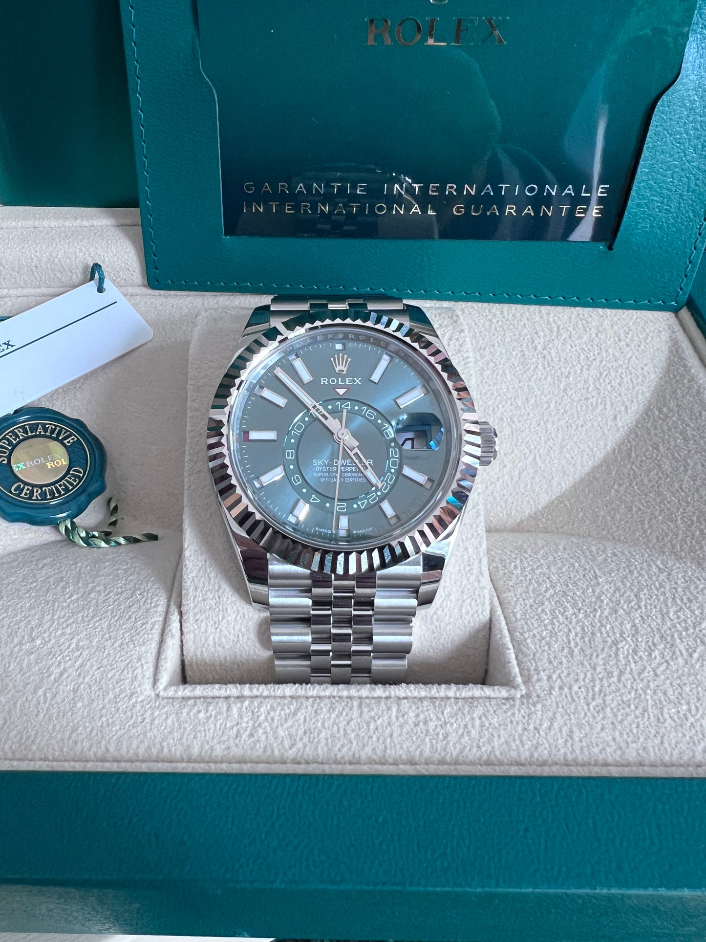 Rolex Sky-Dweller Jubilee Green Dial 336934 2024 New Full Set