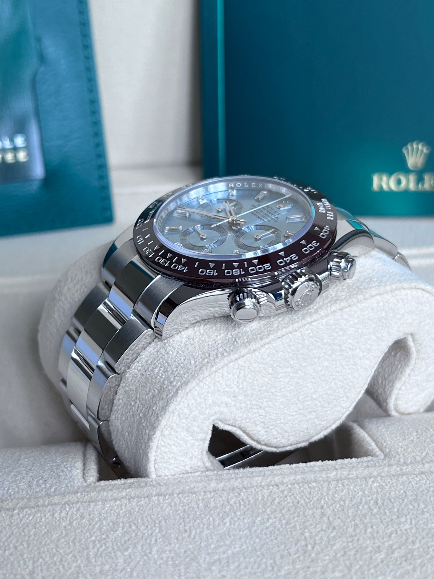 Rolex Daytona Platinum Baguette Ice Blue Dial, 2022, 116506