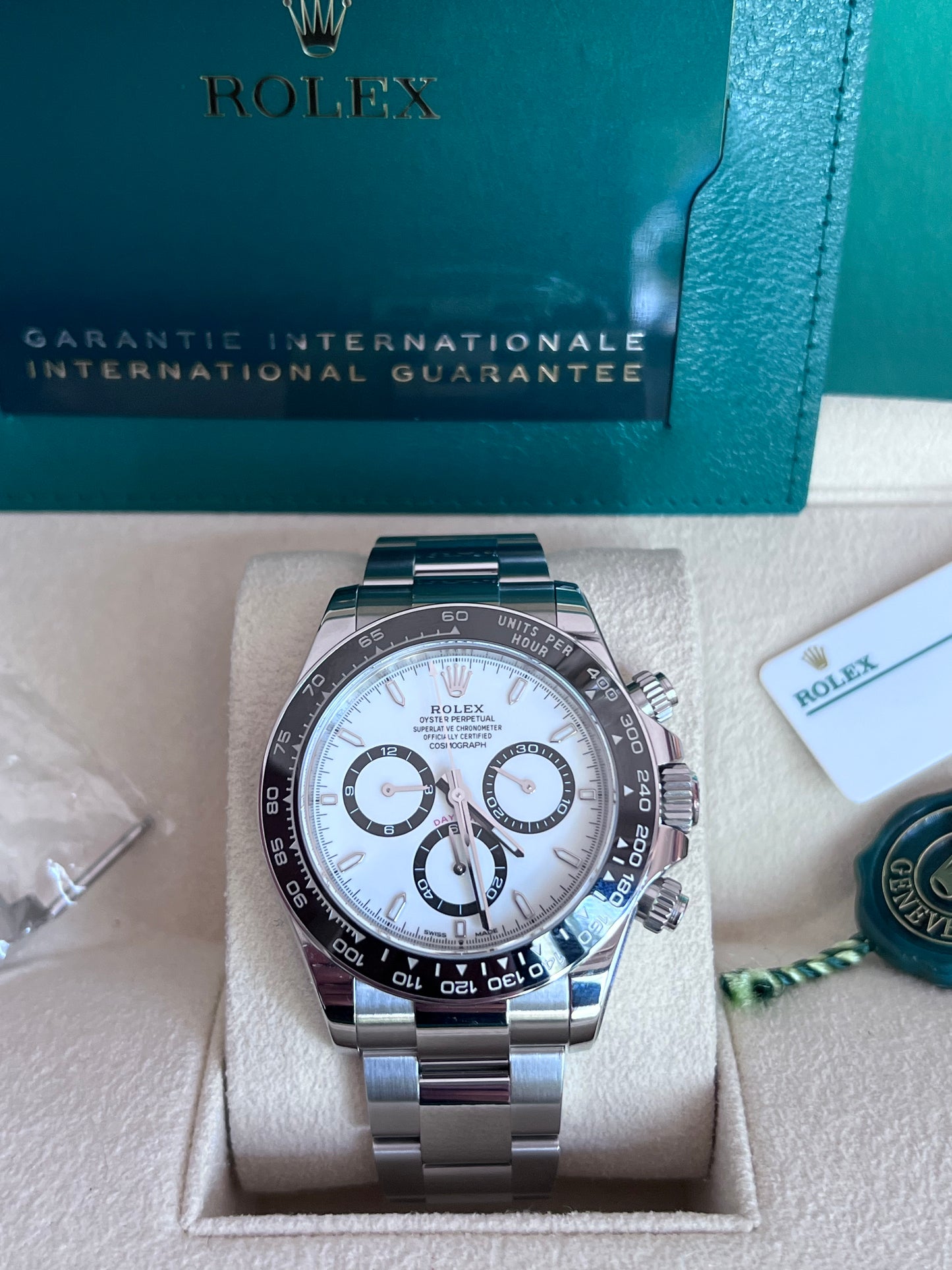 Rolex Cosmograph Daytona Panda, White Dial, 2023, New Ref 126500LN