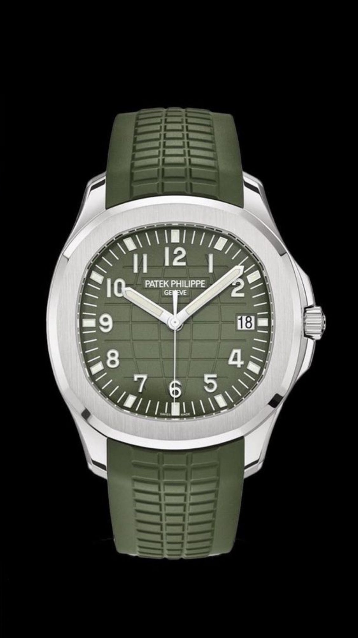 Patek Philippe Aquanaut 2020 Khaki Green White Gold Full Set 5168G