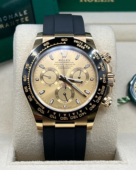 Rolex Daytona Oysterflex Yellow Gold Champagne Dial 116518LN 2023