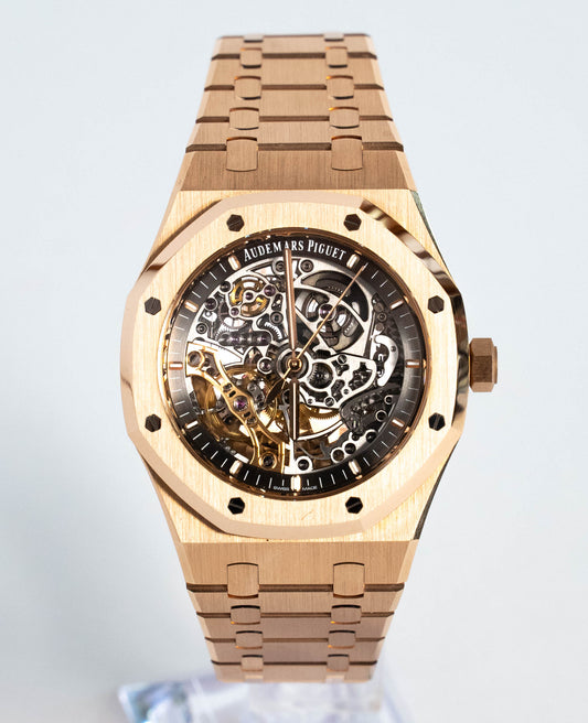 Audemars Piguet Royal Oak Double Balance wheel Openworked 2020 Full Set Skeleton Rose Gold