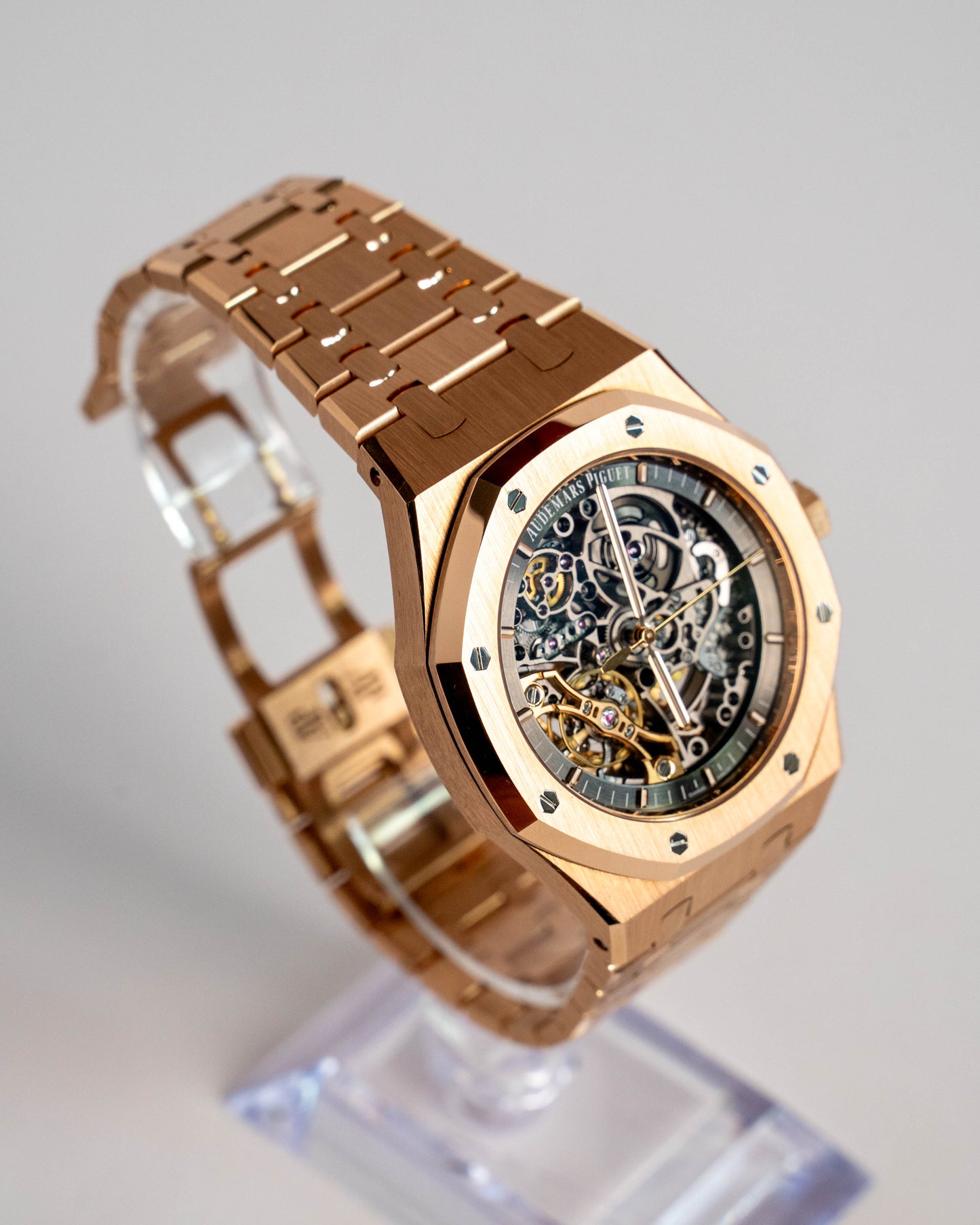 Audemars Piguet Royal Oak Double Balance wheel Openworked 2020 Full Set Skeleton Rose Gold