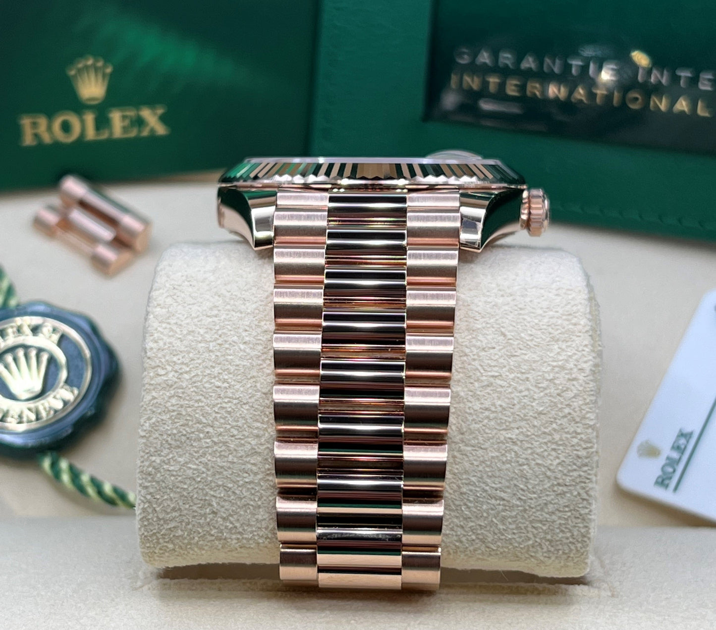 Rolex Day-Date 40 Olive Green Dial Rose Gold 228235 2024 New