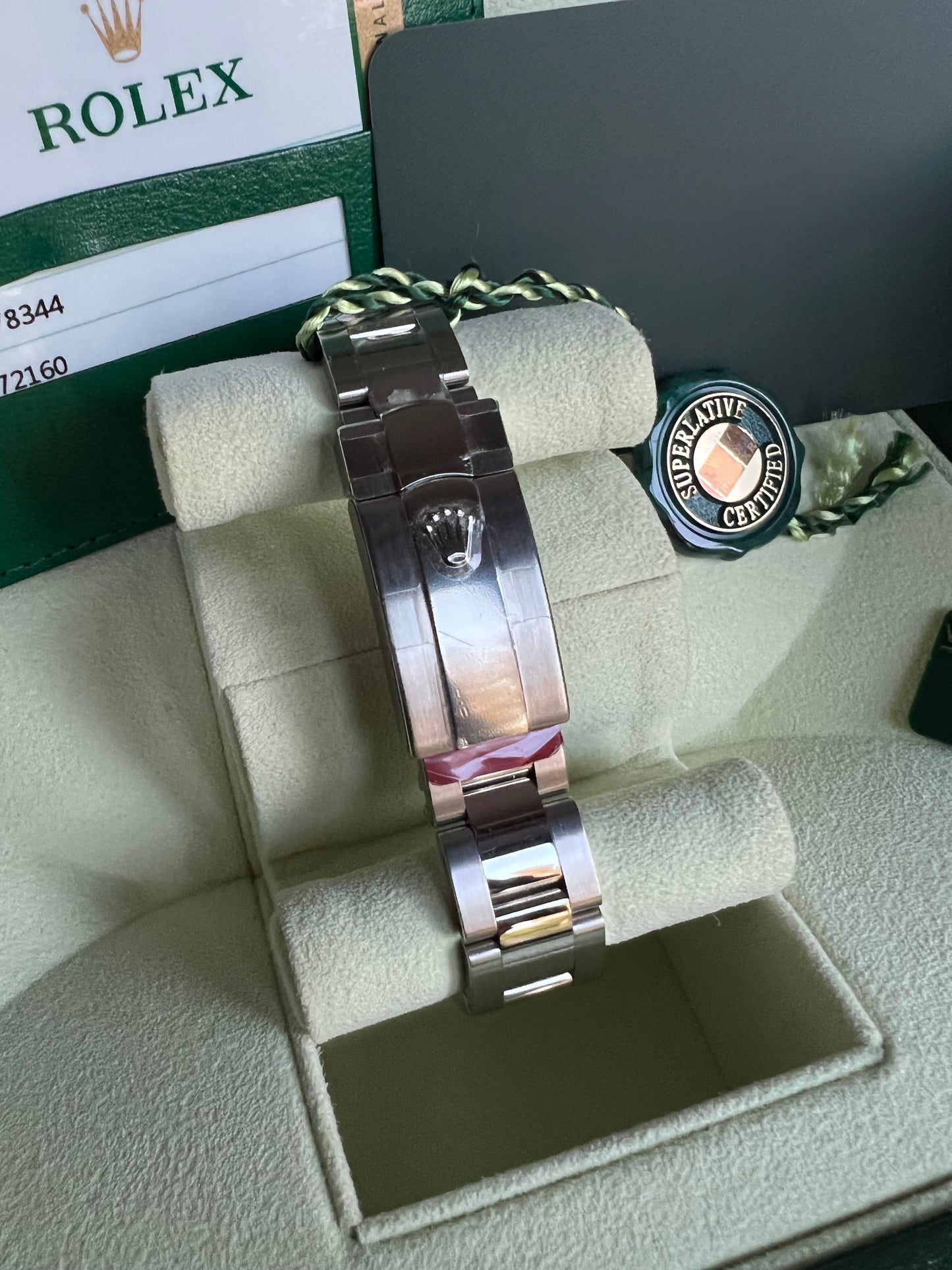 Rolex Ladies Datejust 31 Rhodium Floral Dial Diamond Bezel 178344