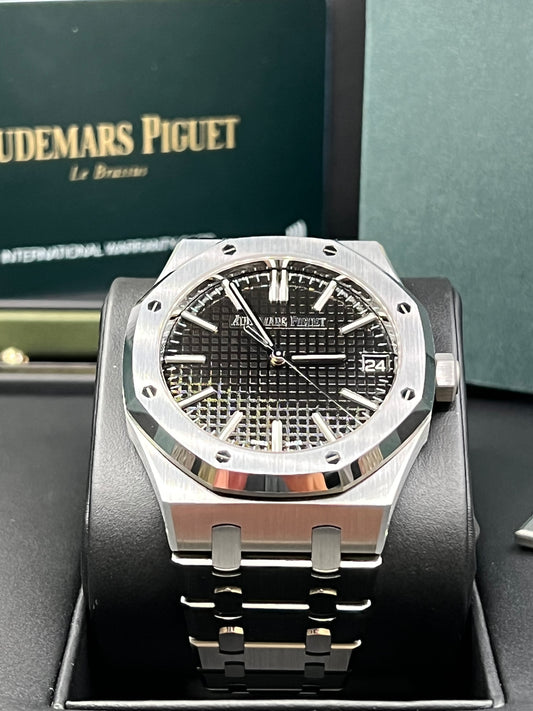 Audemars Piguet Royal Oak Self Winding 50th Anniversary Black Dial 2022 Full Set 15510ST.OO.1320ST.07